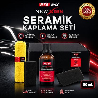 Seramik Kaplama Seti, Premium 50 mL, Boya Koruma, Yüksek Parlaklık, Su itici