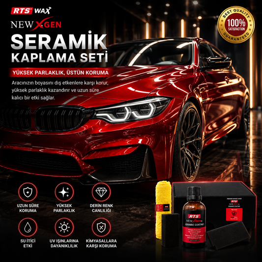 Seramik Kaplama Seti, Premium 50 mL, Boya Koruma, Yüksek Parlaklık, Su itici