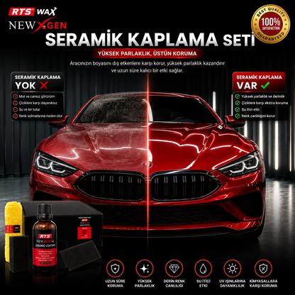 Seramik Kaplama Seti, Premium 50 mL, Boya Koruma, Yüksek Parlaklık, Su itici